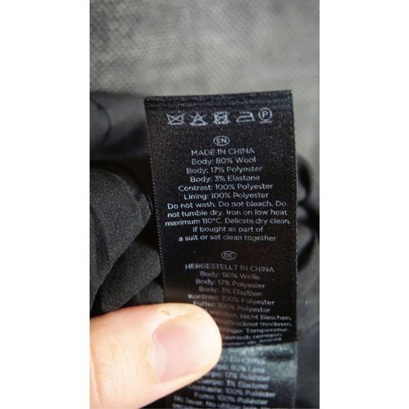 Hobbs London Women's Black & Gray Color Block‎ Shift Wool Dress US 4 UK 8 - Picture 7 of 7